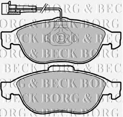 Комплект тормозных колодок, дисковый тормоз BORG & BECK