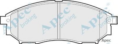 Комплект тормозных колодок, дисковый тормоз APEC braking