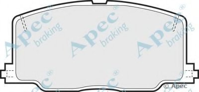 Комплект тормозных колодок, дисковый тормоз APEC braking