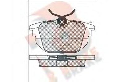 Комплект тормозных колодок, дисковый тормоз R BRAKE