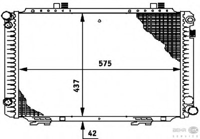 Радиатор, охлаждение двигателя BEHR HELLA SERVICE HELLA купить