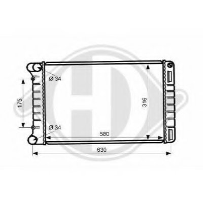 Радиатор, охлаждение двигателя DIEDERICHS купить