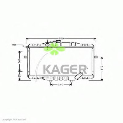 Радиатор, охлаждение двигателя KAGER купить