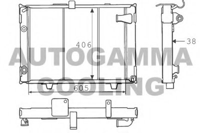Радиатор, охлаждение двигателя AUTOGAMMA купить