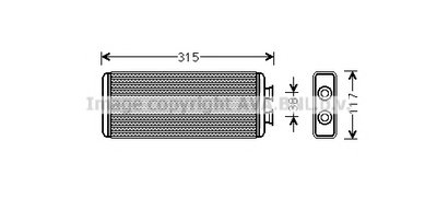 Теплообменник, отопление салона AVA QUALITY COOLING