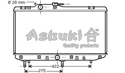 Радиатор, охлаждение двигателя ASHUKI купить
