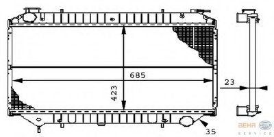 Радиатор, охлаждение двигателя BEHR HELLA SERVICE HELLA купить