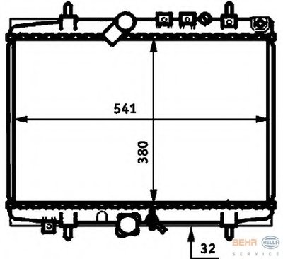 Радиатор, охлаждение двигателя BEHR HELLA SERVICE HELLA купить