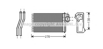 Теплообменник, отопление салона AVA QUALITY COOLING