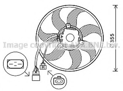 Вентилятор, охлаждение двигателя AVA QUALITY COOLING
