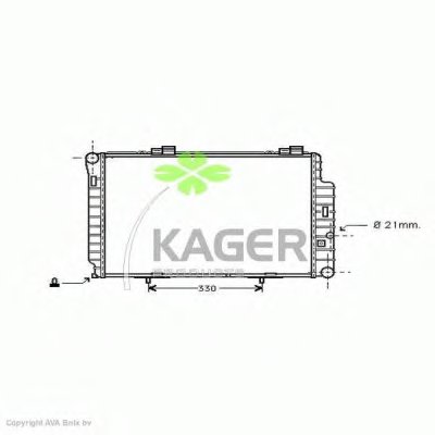 Радиатор, охлаждение двигателя KAGER купить