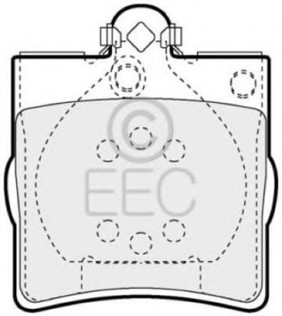 Комплект тормозных колодок, дисковый тормоз EEC