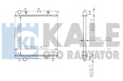 Радиатор, охлаждение двигателя KALE OTO RADYATÖR купить