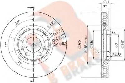 Тормозной диск R BRAKE купить