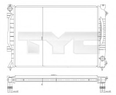 Радиатор, охлаждение двигателя TYC купить