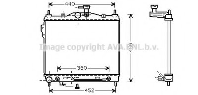 Радиатор, охлаждение двигателя AVA QUALITY COOLING купить