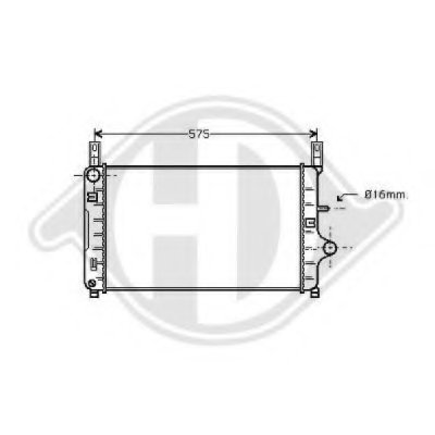 Радиатор, охлаждение двигателя DIEDERICHS купить
