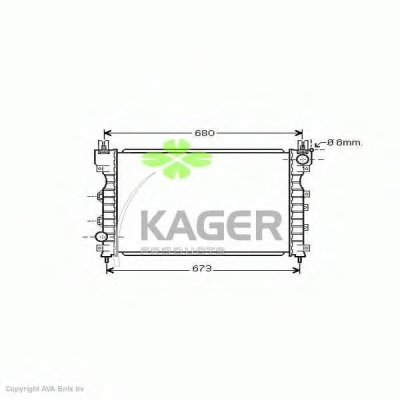 Радиатор, охлаждение двигателя KAGER купить