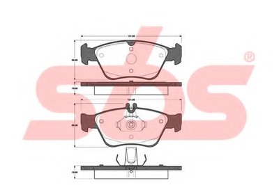 Комплект тормозных колодок, дисковый тормоз sbs