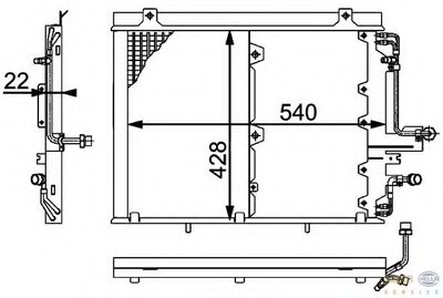 Конденсатор, кондиционер BEHR HELLA SERVICE HELLA купить