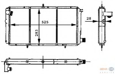 Радиатор, охлаждение двигателя BEHR HELLA SERVICE HELLA купить