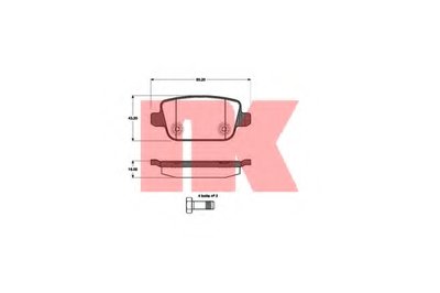 Комплект тормозных колодок, дисковый тормоз NK купить