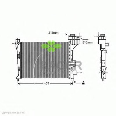 Радиатор, охлаждение двигателя KAGER купить