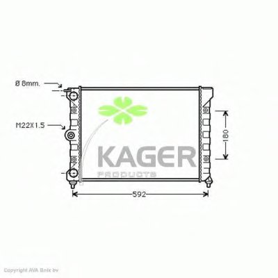 Радиатор, охлаждение двигателя KAGER купить