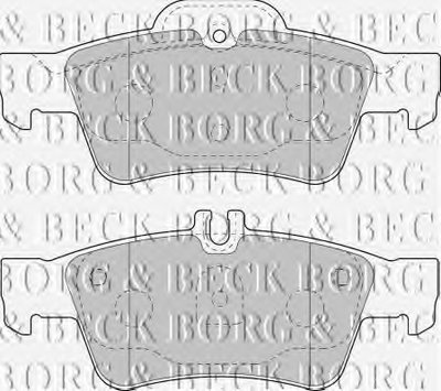 Комплект тормозных колодок, дисковый тормоз BORG & BECK