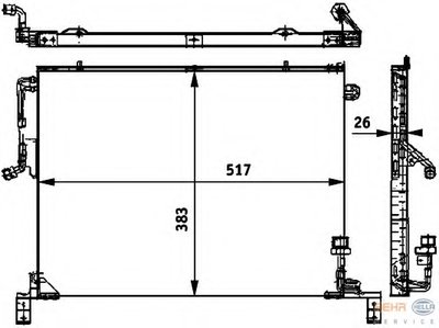 Конденсатор, кондиционер BEHR HELLA SERVICE HELLA купить