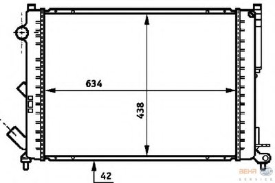 Радиатор, охлаждение двигателя BEHR HELLA SERVICE HELLA купить