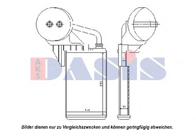 Теплообменник, отопление салона AKS DASIS