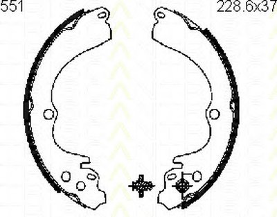Комплект тормозных колодок; Комплект тормозных колодок, стояночная тормозная система TRISCAN купить
