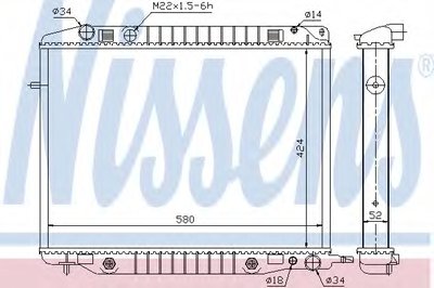 Радиатор, охлаждение двигателя NISSENS купить