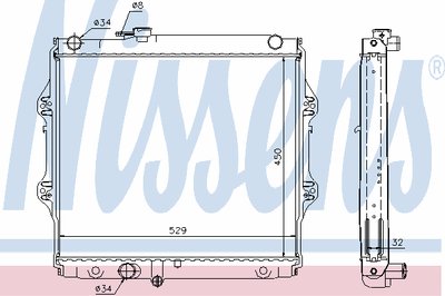 Радиатор, охлаждение двигателя NISSENS купить