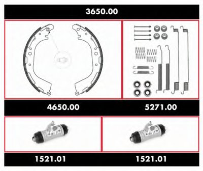 Комплект тормозов, барабанный тормозной механизм Precision Kit REMSA