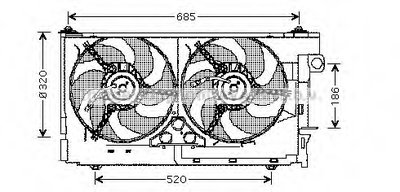 Вентилятор, охлаждение двигателя AVA QUALITY COOLING
