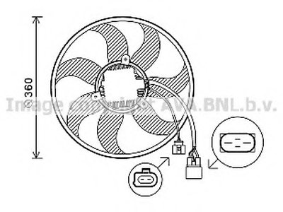 Вентилятор, охлаждение двигателя AVA QUALITY COOLING
