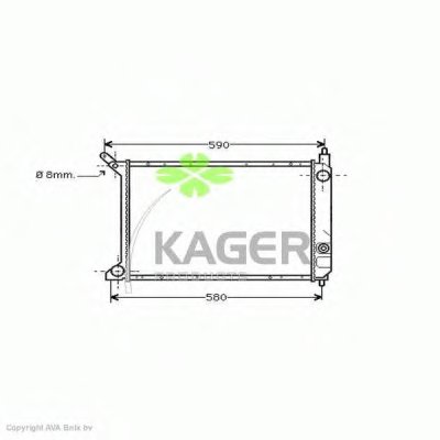 Радиатор, охлаждение двигателя KAGER купить