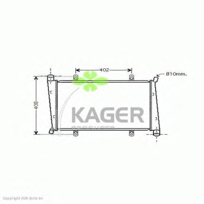 Радиатор, охлаждение двигателя KAGER купить