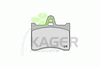 Комплект тормозных колодок, дисковый тормоз KAGER