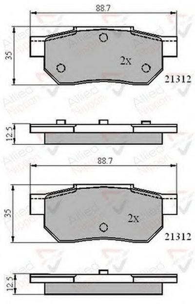 Комплект тормозных колодок, дисковый тормоз ANL Braking COMLINE купить