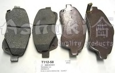 Комплект тормозных колодок, дисковый тормоз ASHUKI