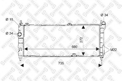 Радиатор, охлаждение двигателя STELLOX купить