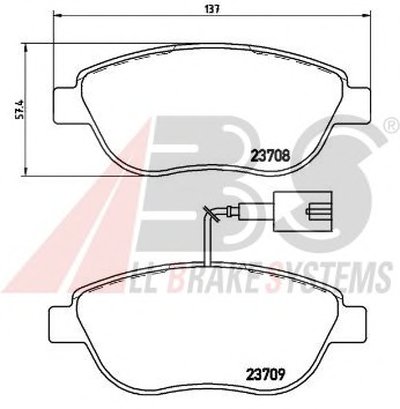 Комплект тормозных колодок, дисковый тормоз SPORTLINE A.B.S.