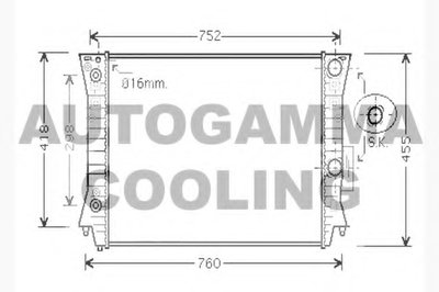 Радиатор, охлаждение двигателя AUTOGAMMA купить