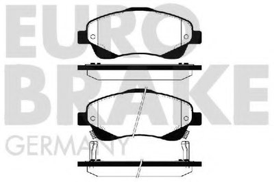 Комплект тормозных колодок, дисковый тормоз EUROBRAKE