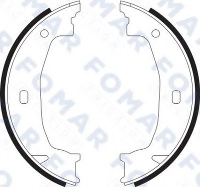 Комплект тормозных колодок, стояночная тормозная система FOMAR Friction