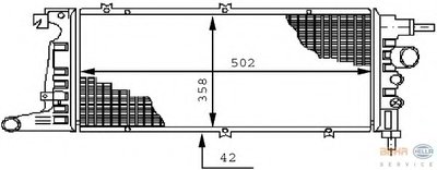 Радиатор, охлаждение двигателя BEHR HELLA SERVICE HELLA купить