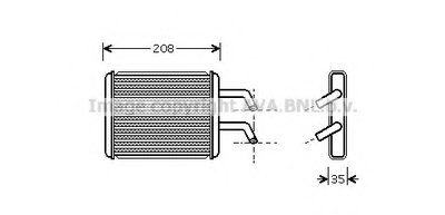 Теплообменник, отопление салона AVA QUALITY COOLING